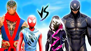 SPIDERMAN FAMILY VS VENOM FAMILY In GTA 5! | Team4shooterop | GTA5 AVENGERS