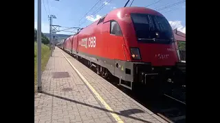 Güterzüge in krummnußbaum am Nachmittag des 20.5.2024