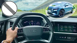 Audi Q4 e-tron 50 quattro Sportback | POV Autobahn Topspeed Drive | Fully Electric SUV - EV