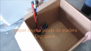 grapadora de cajas a palets ergonomica Digrapack