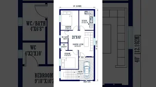 20x40 house plan | 20x40 house plan with car parking | 800 sqft house plan