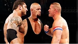 WWE John Cena and Shawn Michaels vs Undertaker and Batista Full Match Raw