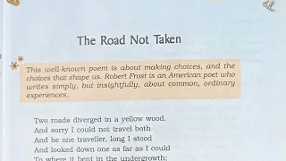 class 9th beehive poem The road not taken #class9 #class9english #english #stu #youtube #youtubevide