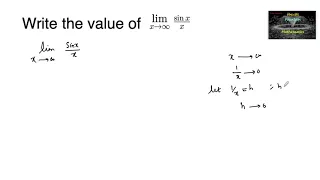 Limit x to infinity sinx/x MCQ Limits 11 RD Sharma