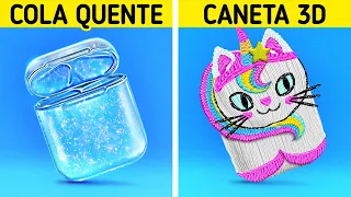 ARTESANATOS COM CANETA 3D VS COLA QUENTE || COMO FAZER JOIAS DIY, Por 123 GO! GOLD