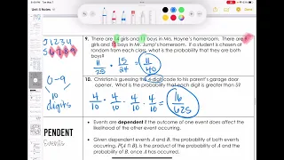 Algebra 1 Unit 4 pg 11-12