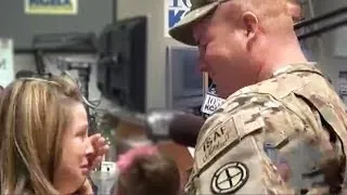 Pregnant Wife Surprised by Returning Soldier Husband During Live Radio Interview