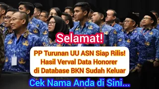 Selamat PP Turunan UU ASN Siap Rilis! Hasil Verval Data Honorer di Database BKN Sudah Keluar, Cek..