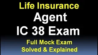IC38 IRDAI LIC Agent Exam 2024 | IC 38 Full Demo Exam.| IRDAI LIC of INDIA | MOCK TEST 9