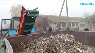 Измельчитель веток от трактора TN 180 TK3 PRO конвеерная лента 3 метра Шкив