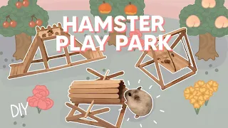 Hamster Playground! DIY Popsicle Stick Swing, Slide and Seesaw (Yeehaw)