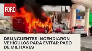 Enfrentamientos e incendio de vehículos en Zapopan