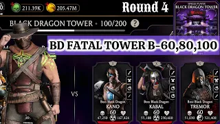 Fatal Black Dragon Tower Boss Battle 100 & 60, 80 Fight + Reward MK Mobile