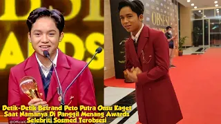 Detik2 Betrand Peto Putra Onsu Kaget Saat Namanya DiPanggil Menang Awards Selebriti Sosmed Terobsesi