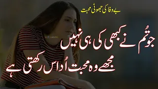 Bewafa Sad Poetry| 2 Line Sad Poetry| Sad Heart Touching Poetry| Urdu Shayari | 2 Line Urdu Poetry