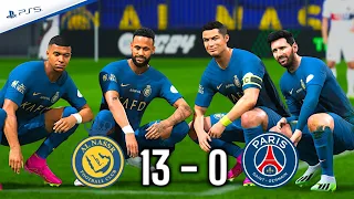 FC24 - MESSI, RONALDO, MBAPPE, NEYMAR JR, LEWANDOSKI, AND HAALAND JOIN AL NASSR | AL NASSR VS PSG