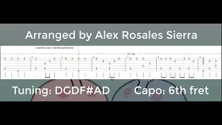 Dango Daikazoku - Clannad ED [Fingerstyle Guitar Tabs On Screen]