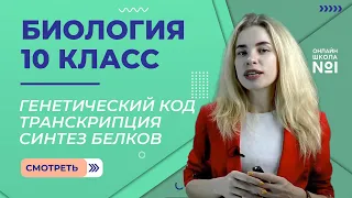 Урок 16. Генетический код. Транскрипция. Синтез белков в клетке. Биология 10 класс