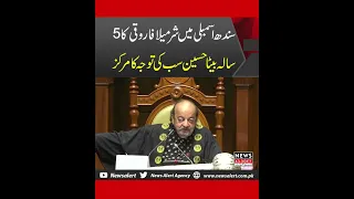 Sindh Assembly ma Sharmila Farooqi ka 5 saala betta | News Alert |