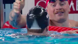 Nik Fink, Martinenghi and Peaty 100m breaststroke Doha 2024