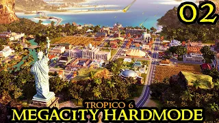 UNDER ATTACK - Tropico 6 MEGACITY & HARDMODE || MAX Difficulty & Huge Map City Builder Part 02