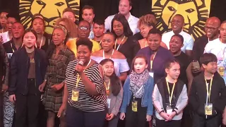 The cast of The Lion King’s first day at reh