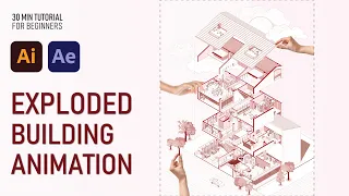 EASY EXPLODED BUILDING DIAGRAM Animation Tutorial in After Effects for Beginners