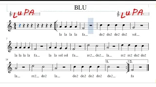 Blu Tulip - Flauto dolce - Note - Spartito - Karaoke - Canto - Instrumental - Musica