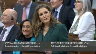Finance Minister Chrystia Freeland delivers the federal budget – March 28, 2023