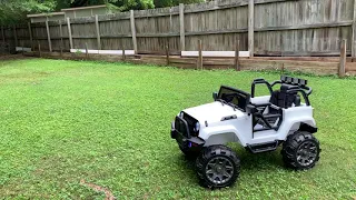 Testing out Jameson's new Jeep -- Costzon Ride On Truck