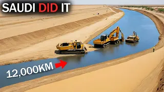 Saudi’s 12,000KM Largest Artificial River In The Scorching Heat Of Desert