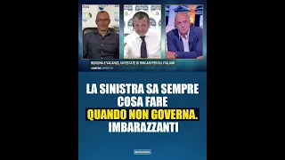 La sinistra sa sempre cosa fare quando non governa. Assurdo.