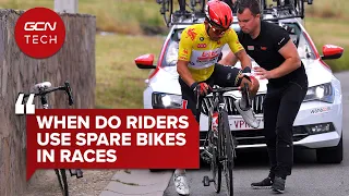 When Do Pro Cyclists Use Spare Bikes In Bike Races? | GCN Tech Clinic #AskGCNTech