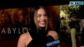 Babylon: Margot Robbie REACTS to Buzz About Brad Pitt Kiss (Exclusive)