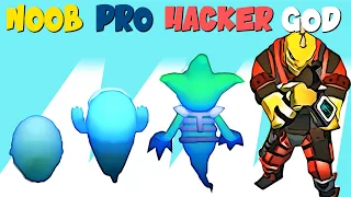 NOOB vs PRO vs HACKER vs GOD in Monster Run | GokuNoob