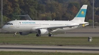 [FullHD] Kazakhstan Government Airbus A320CJ Prestige takeoff at Geneva/GVA/LSGG