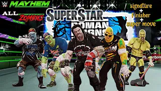 WWE MAYHEM All Zombies Superstar Signature+finisher+super move