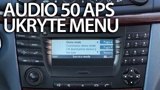 Ukryte menu Mercedes Audio 50 APS (engineering mode) W211