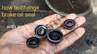 how to change brake oil seal Diesel Auto rickshaw service and repairing