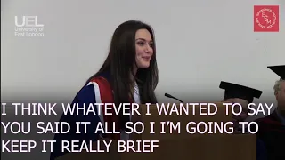 Preity Zinta at the University of East London | Preity Zinta English Speech With Big Subtitles