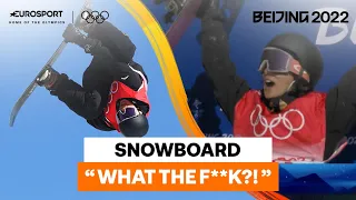 Teenager Su Yiming's hilarious reaction after stunning Snowboarding run | 2022 Winter Olympics