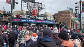 Detroit Tigers fans out in full force, packing downtown streets on Opening Day 2024