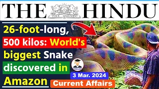 3 March  2024 | The Hindu Newspaper Analysis | 03 March Current Affairs | Editorial Analysis