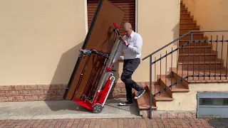 How to transport an armored door upstairs? With the Buddy Plasmoid stair climbing dolly!