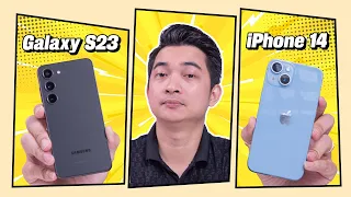 Máy nhỏ gọn chọn Galaxy S23 hay iPhone 14 ???