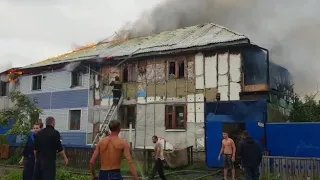 Пожар на улице Ершова в Омске