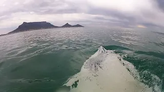Surfing Milnerton, Cape Town Surfing Lagoon mouth.