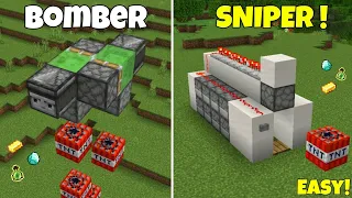 5 Easy TNT Cannon Tutorial In Minecraft ( MCPE / Minecraft Bedrock / Xbox  / PS4 / PC ) Justcraft