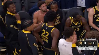 Klay Thompson fight jaden McDaniels/Draymond Green headlock Rudy Gobert 😤🤙🔥