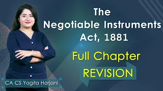 May 23 & Nov 23 | Negotiable Instruments Act | Revision-CA Inter | Other Laws |CA CS Yogita Harjani